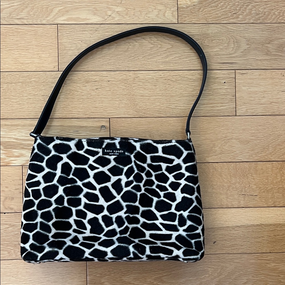 Kate Spade Faux fur Giraffe Print Shoulder Bag